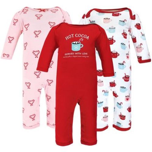 Hudson Baby Infant Girl Cotton Coveralls, Hot Cocoa, Size: 0-3 months