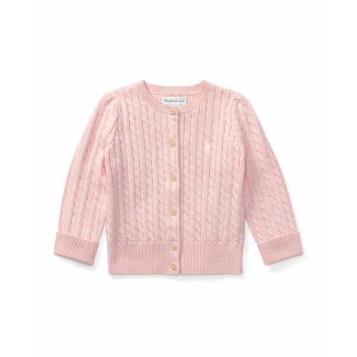 Cable Knit Cotton Cardigan, Size 3-12 Months