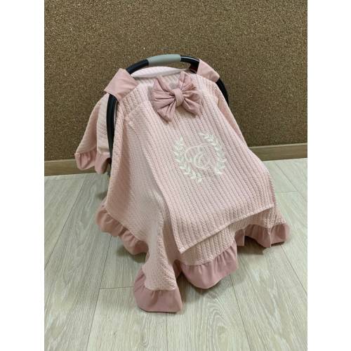 Car Seat Canopy Cover Baby Girl and Boy Blush Pique With - Etsy