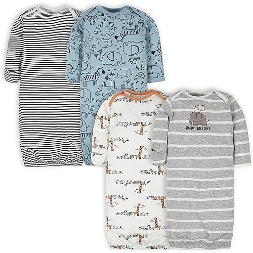 Gerber Baby Boy and Girls 4-Pack Sleeper Gown