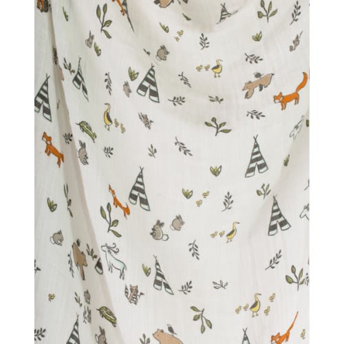 Cotton Swaddle - Forest Friends