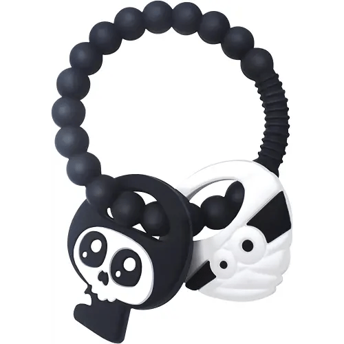 Mummy Teether and Cute Grim Reaper Ring Teether Halloween Activities Designed with a Bumpy Ring for Soothing and Ease of Grabbing