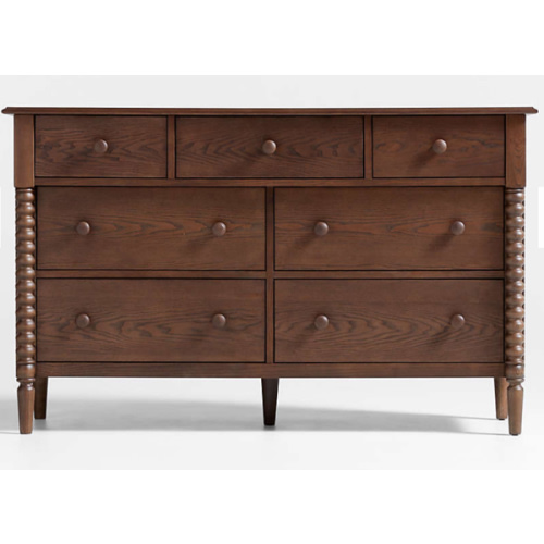 Traditional Vivienne 6-Drawer Easy Assembly Solid Wood Dresser