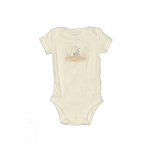 Carter's 100% Cotton Ivory Short Sleeve Onesie 0-3 MO / 3 MO