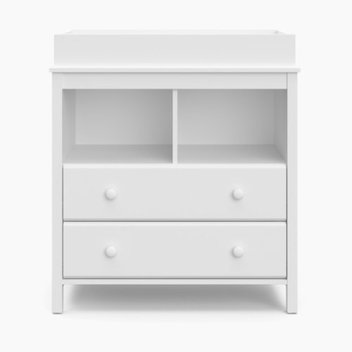 Storkcraft Alpine 2 Drawer Changing Chest - White