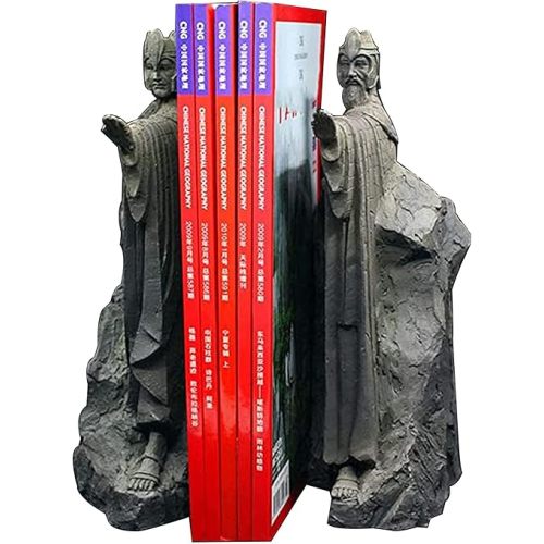 Bookends Book End Lord of Rings Hobbit Book Decoration Resin, Decorative Book Stopper Binder and Dividers, Blue, Large