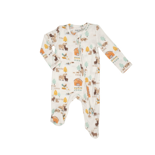 Angel Dear Alpaca Farm 2 way Ruffle Zipper Footie
