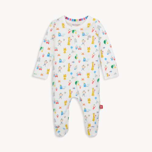 seaside sand squad organic cotton magnetic parent favorite footie