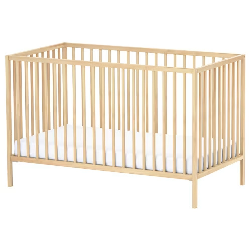 IKEA SNIGLAR Crib - beech 27 1/2x52