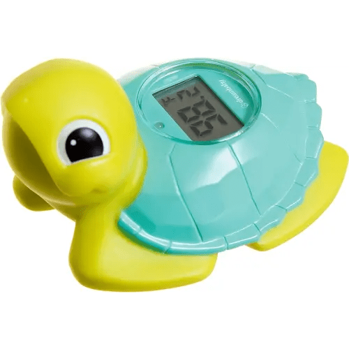 Dreambaby Baby Bath & Room Thermometer - Floating Turtle Toy for Water Temperature Monitoring - Turtle Temperature Monitoring for Newborns, Infants, and Toddlers with Fahrenheit Display