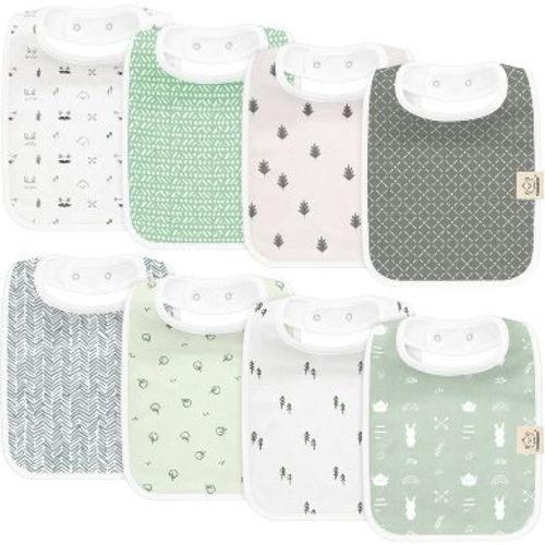 KeaBabies 8-Pack Organic Baby Bibs for Toddler Boys and Girls, Baby Drooling and Teething Bibs for Baby Girls, Boys (Nordic)