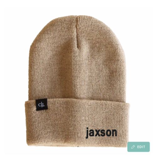 Embroidered Knit Baby Beanie
