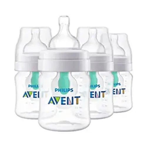 Philips AVENT Anti-Colic Baby Bottles with AirFree Vent, 4oz, 4pk, Clear, SCY701/04