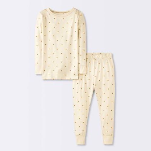 Toddler Girls' 2pc Long Sleeve Smooth Jersey Snug Fit Pajama Set - Cloud Island™