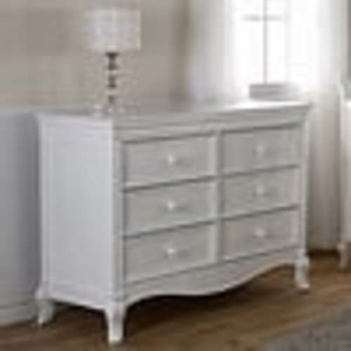 Pali Diamante Double Dresser in Vintage White - Bellini Baby and Teen Furniture