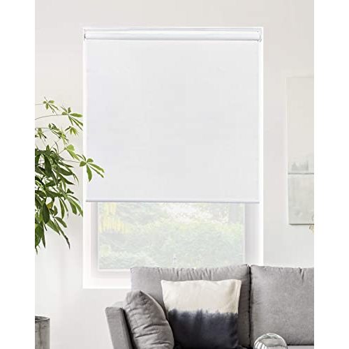 CHICOLOGY Roller Window Shades , Window Blinds , Window Shades for Home , Roller Shades , Window Treatments , Window Blinds Cordless , Door Blinds , Byssus White (Blackout), 70"W X 72"H