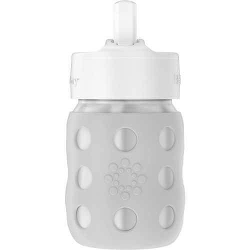 LifeFactory 8oz Stainless Steel Pivot Straw Cup – Stone Gray