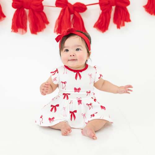 Twirl Bodysuit Dress in Small Love Bow