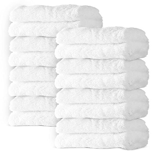 8 Pack Large Burp Cloths for Baby - 20" by 10" Ultra Absorbent Burping Cloth, Washcloths, Newborn Towel - Milk Spit Up Rags Burp Clothes for Unisex, Boy, Girl (White) - 8 Piece Set