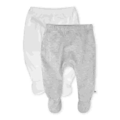 Honest Baby Clothing Organic Cotton Boy/Girl Footed Harem Pants, 2-Pack, Preemie-9 Months