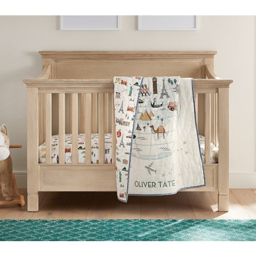 Rifle Paper Co. Globe Trotter Baby Bedding | Pottery Barn Kids