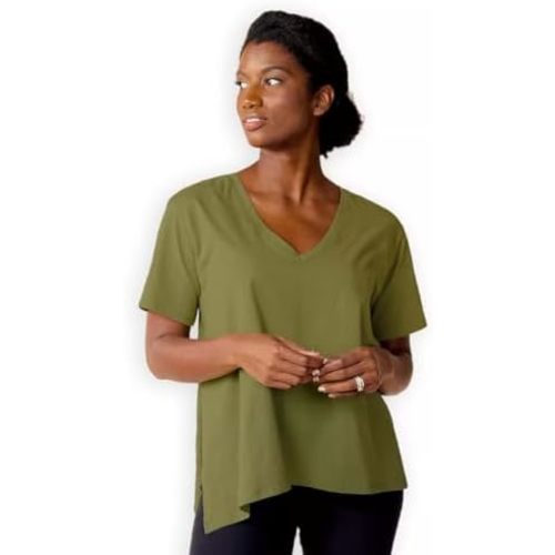 Of an Origin Organic Cotton Multi-Way Maternity to Nursing V-Neck Tee