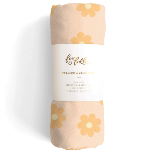 Daisy Chain Organic Muslin Wrap Swaddle