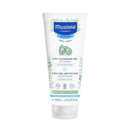 Mustela 2-in-1 Cleansing Gel Baby Body Wash and Baby Shampoo - 6.76 fl oz