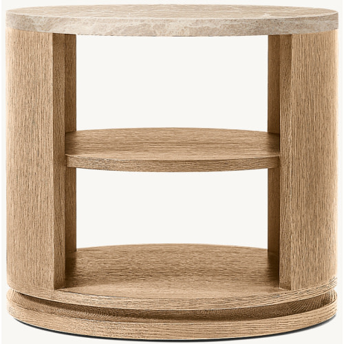 Ligné Emperador Open Round Side Table | RH
