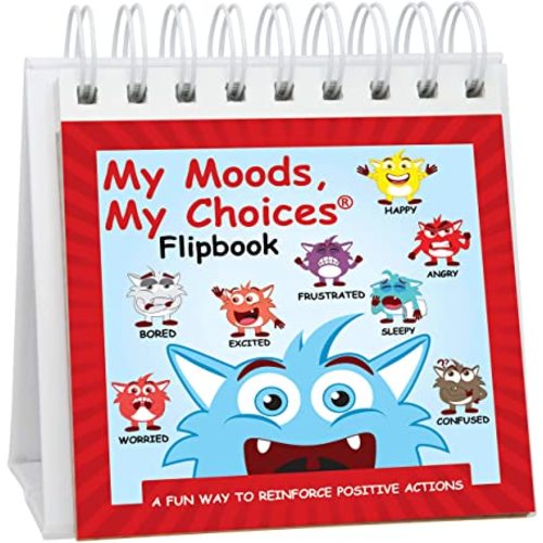 The Original Mood Flipbook for Kids; 20 Different Moods/Emotions; Autism; ADHD; Help Kids Identify Feelings and Make Positive Choices; Laminated Pages (Monster Flipbook)