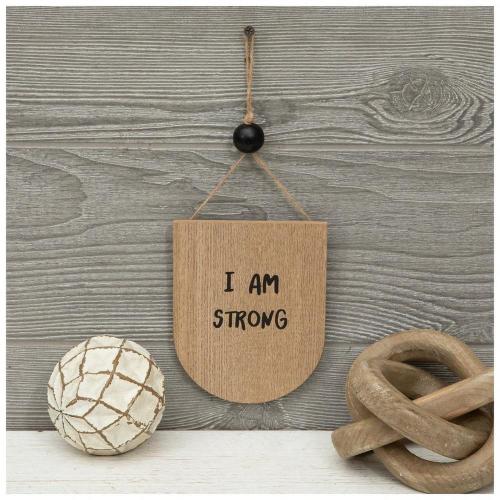 I Am Strong Wood Wall Decor