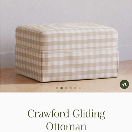 Namesake Crawford Gliding Ottoman