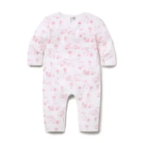 Baby Light Pink Animal Friends Toile Baby Animal Friends Toile Wrap One-Piece by Janie and Jack