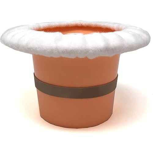 Top Hat Potty for Newborn Infant Potty Training | Elimination Communication | Includes 100% Cotton Undyed Fleece Cozy | Anti-Slip Rubber Band | for EC Baby Potty Training (Peach)