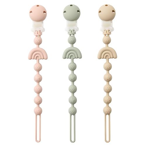 Amazon.com : Baby Pacifier Clips One Piece Binky Clip Holder Silicone Teether Clip Pacifier Straps with Clip Baby Teether Toys for Boys and Girls Set of 3 Andy Bear-Ivory+Sage+Blush : Baby