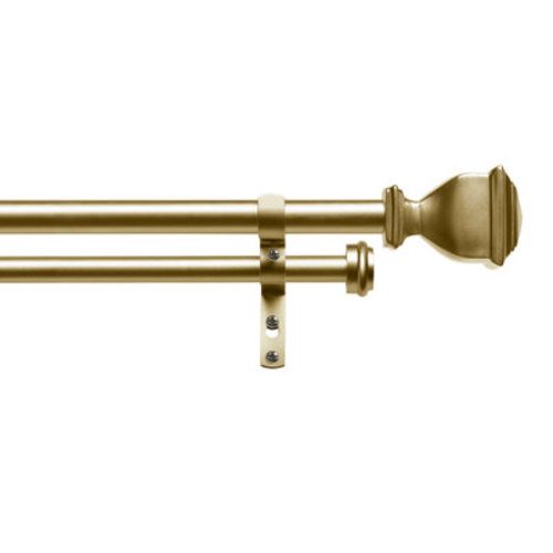 Amalgamated Textiles Exclusive Home Napoleon Double Curtain Rod and Finial Set, Adjustable & Reviews | Wayfair
