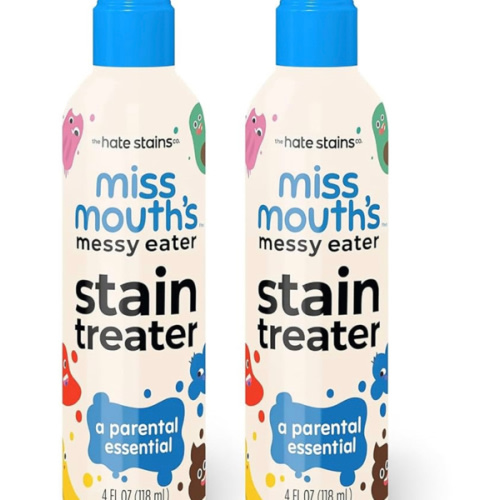 Miss Mouth's Messy Eater Stain Treater Spray - 4oz 2 Pack Stain Remover - Newborn & Baby Essentials - No Dry Cleaning Food, Grease, Coffee Off Laundry, Underwear, Fabric