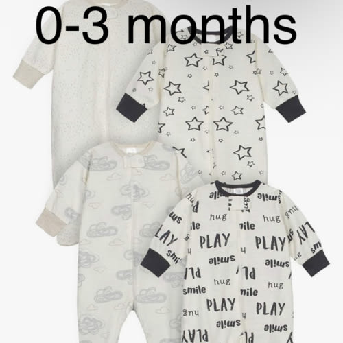 Onesies Brand Unisex Baby 4-Pack Sleep 'N Play Footies Multi Pack