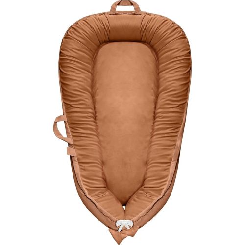Baby Lounger - Baby Lounger for Newborn 0-24 Months, Baby Nest Breathable & 100% Cotton and Velvet Cover Adjustable Portable Infant Lounger, Co Sleeper for Baby in Bed, Baby Essentials and Gifts