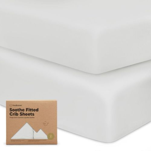Keababies 2pk Soothe Fitted Crib Sheets Neutral, Organic Baby Crib Sheets, Fits Standard Nursery Baby Mattress (french Gray)