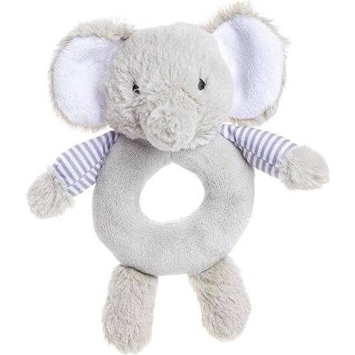 KIDS PREFERRED Carter’s Elephant Ring Rattle, Plush Toy for Babies