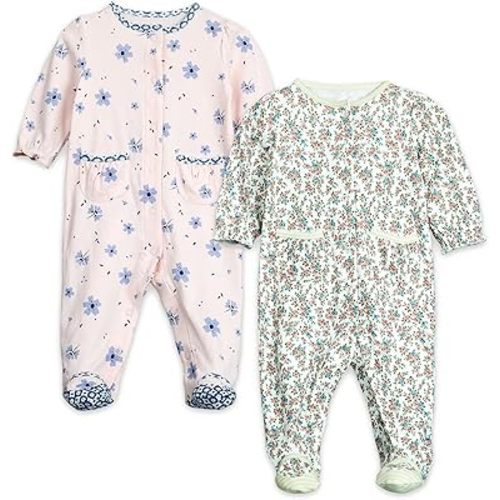 Baby Boys Girls Cotton Footies Multi Pack Long Sleeve Baby Footed One-Piece Jumpsuit Multi Pack