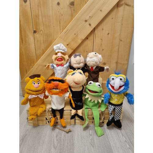 8 Muppets hand puppets complete series, Albert Heijn collector's set