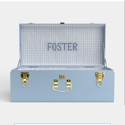 Petite Trunk - Light Blue - Picnic in Blue / Embroidery