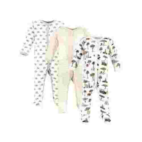 Hudson Baby Long Sleeve Sleep and Play, 3-Pack, Newborn-9 Months