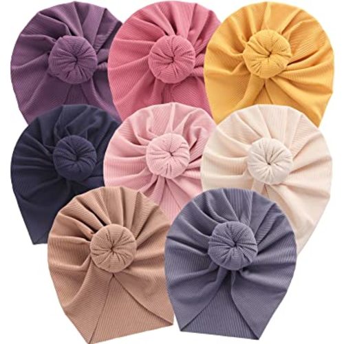 Baby Hats Newborn Baby Turban Baby Girls Hospital Hat Infant Toddler Kid Hat Big Hair Bow Top Knot Head Wrap