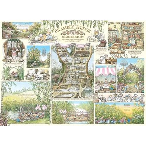 Cobble Hill 1000 Piece Puzzle - Brambly Hedge Summer Story - Sample Poster Included