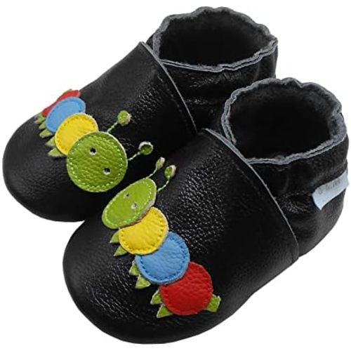 Baby Shoes Leather Moccasins Baby Girls Boys Slippers-Soft Sole Non-Skid Lightweight Infant Toddler First Walking Shoes