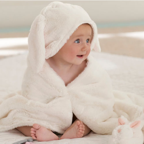 Faux Fur Animal Baby Hooded Towels