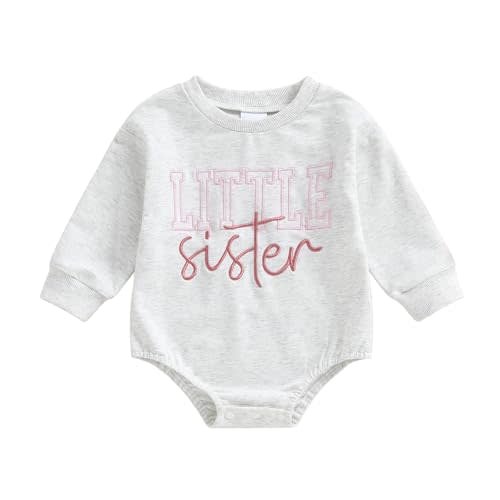Sibling Matching Outfits Big Brother/Sister Pullover Long Sleeve Sweatshirt Little Brother/Sister Romper
